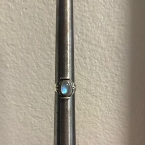 Elegant Silver Moonstone Ring